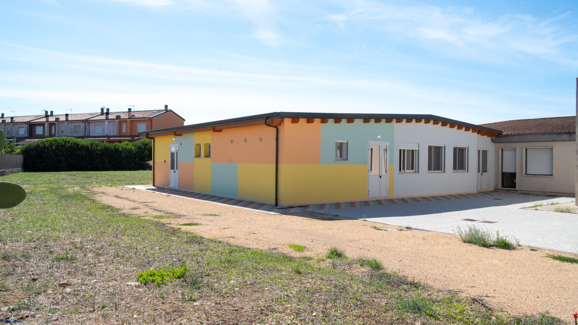 vista esterna della nuova mensa scuola Via Paganini