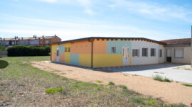 vista esterna della nuova mensa scuola Via Paganini